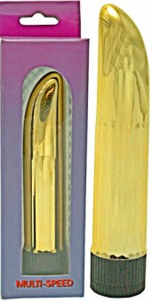 Vibrator metalic auriu Ladyfinger