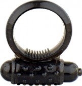 Inel vibrator Cockring elastic negru 