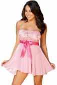 Lenjerie intima babydoll Pink Bow
