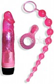 Set jucarii sexuale roz Glitter 
